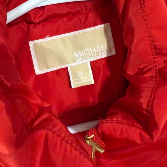 Michael Kors Red Puffer Vest - Picture 4 of 5